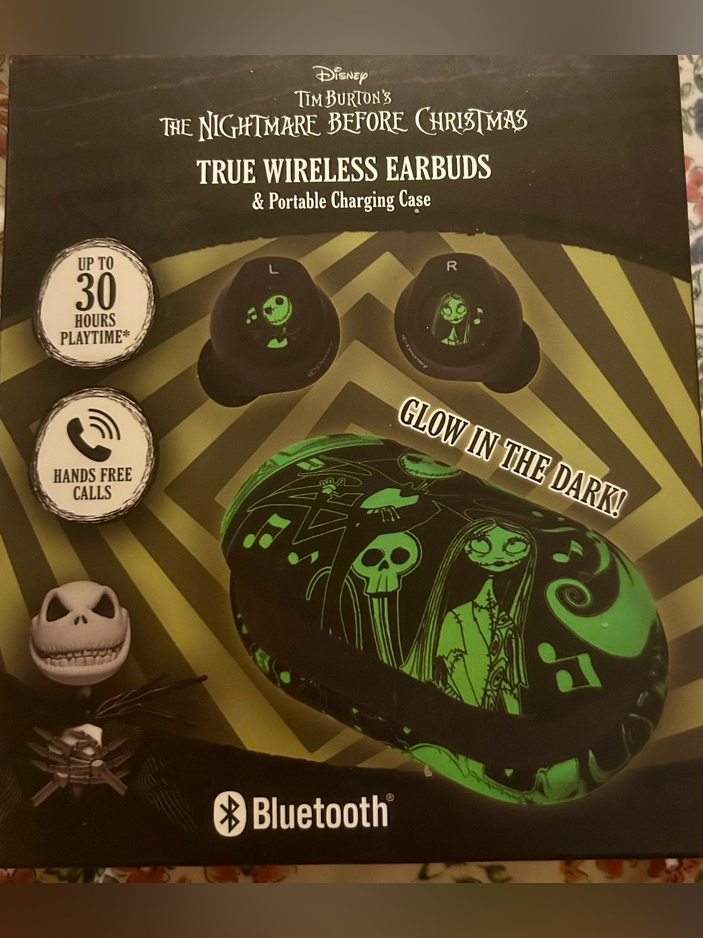 The Nightmare Before Christmas Glow-in-the-Dark True Wireless Earbuds
